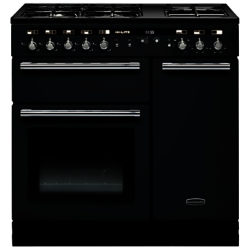 Rangemaster Hi-LITE 90 Dual Fuel Range Cooker Gloss Black